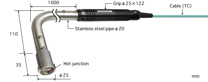 玉溪K型熱電偶 HHT-53K-10-TC1-ANP ＊只能選擇K型